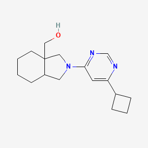 molecular formula C17H25N3O B12228299 [2-(6-cyclobutylpyrimidin-4-yl)-octahydro-1H-isoindol-3a-yl]methanol 