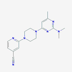 2-{4-[2-(Dimethylamino)-6-methylpyrimidin-4-yl]piperazin-1-yl}pyridine-4-carbonitrile