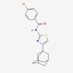 molecular formula C20H21BrN2OS B12228327 N-(4-adamantanyl(1,3-thiazol-2-yl))(4-bromophenyl)carboxamide 