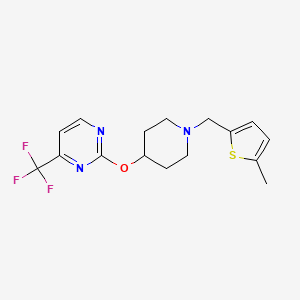 2-({1-[(5-Methylthiophen-2-yl)methyl]piperidin-4-yl}oxy)-4-(trifluoromethyl)pyrimidine