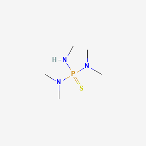 molecular formula C5H16N3PS B1222836 Pentamethylphosphorothioic triamide CAS No. 16853-38-6