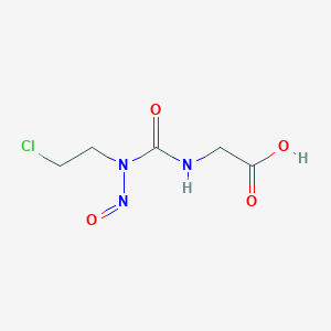 molecular formula C5H8ClN3O4 B1222838 Glycine, N-(((2-chloroethyl)nitrosoamino)carbonyl)- CAS No. 80687-06-5