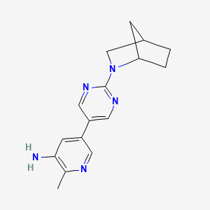 5-(2-{2-Azabicyclo[2.2.1]heptan-2-yl}pyrimidin-5-yl)-2-methylpyridin-3-amine