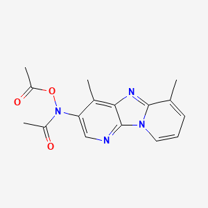 molecular formula C16H16N4O3 B1222841 Acetamide, N-(acetyloxy)-N-(4,6-dimethyldipyrido(1,2-a:3',2'-d)imidazol-3-yl)- CAS No. 94617-26-2