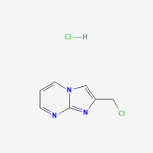 molecular formula C7H7Cl2N3 B12228414 Imidazo[1,2-a]pyrimidine, 2-(chloromethyl)-, monohydrochloride 