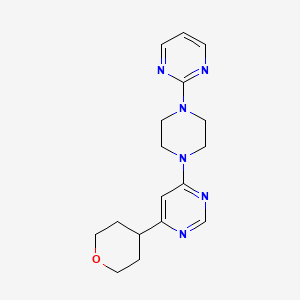 4-(Oxan-4-yl)-6-[4-(pyrimidin-2-yl)piperazin-1-yl]pyrimidine