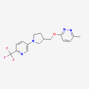 3-Methyl-6-({1-[6-(trifluoromethyl)pyridin-3-yl]pyrrolidin-3-yl}methoxy)pyridazine