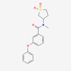 molecular formula C18H19NO4S B12228456 N-(1,1-dioxidotetrahydrothiophen-3-yl)-N-methyl-3-phenoxybenzamide 