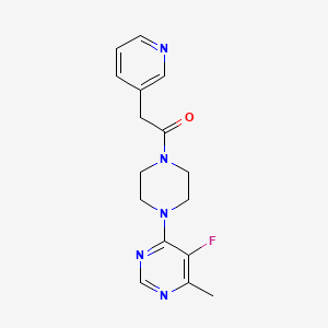 1-[4-(5-Fluoro-6-methylpyrimidin-4-yl)piperazin-1-yl]-2-(pyridin-3-yl)ethan-1-one