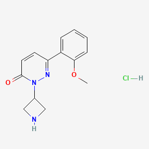 2-(Azetidin-3-yl)-6-(2-methoxyphenyl)-2,3-dihydropyridazin-3-one hydrochloride