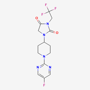 1-[1-(5-Fluoropyrimidin-2-yl)piperidin-4-yl]-3-(2,2,2-trifluoroethyl)imidazolidine-2,4-dione