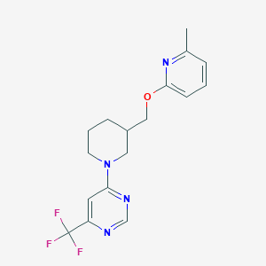 4-(3-{[(6-Methylpyridin-2-yl)oxy]methyl}piperidin-1-yl)-6-(trifluoromethyl)pyrimidine