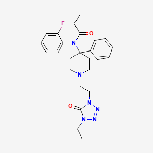 molecular formula C25H31FN6O2 B1222854 Trefentanil CAS No. 120656-74-8