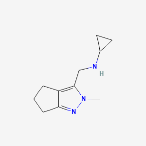 N-({2-methyl-2H,4H,5H,6H-cyclopenta[c]pyrazol-3-yl}methyl)cyclopropanamine