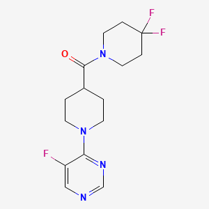 4-[4-(4,4-Difluoropiperidine-1-carbonyl)piperidin-1-yl]-5-fluoropyrimidine