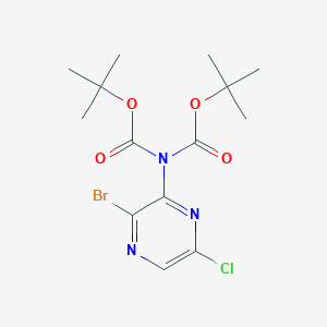 tert-Butyl N-(3-bromo-6-chloropyrazin-2-yl)-N-[(tert-butoxy)carbonyl]carbamate