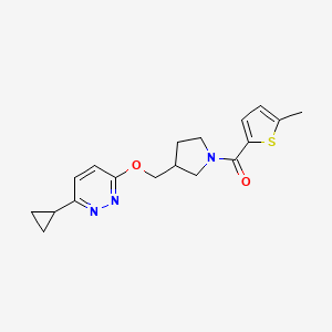 3-Cyclopropyl-6-{[1-(5-methylthiophene-2-carbonyl)pyrrolidin-3-yl]methoxy}pyridazine