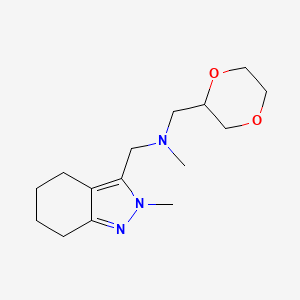 [(1,4-dioxan-2-yl)methyl](methyl)[(2-methyl-4,5,6,7-tetrahydro-2H-indazol-3-yl)methyl]amine