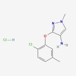 3-(2-Chloro-5-methylphenoxy)-1-methylpyrazol-4-amine;hydrochloride