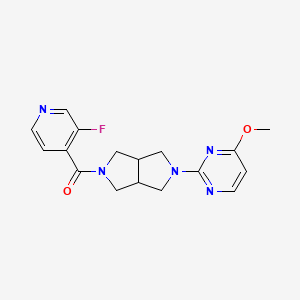 molecular formula C17H18FN5O2 B12228620 2-[5-(3-Fluoropyridine-4-carbonyl)-octahydropyrrolo[3,4-c]pyrrol-2-yl]-4-methoxypyrimidine 