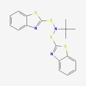 molecular formula C18H17N3S4 B1222864 2-Benzothiazolesulfenamide, N-(2-benzothiazolylthio)-N-(1,1-dimethylethyl)- CAS No. 3741-80-8