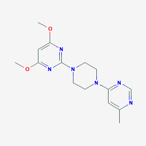 4,6-Dimethoxy-2-[4-(6-methylpyrimidin-4-yl)piperazin-1-yl]pyrimidine