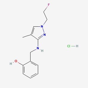 2-[[[1-(2-Fluoroethyl)-4-methylpyrazol-3-yl]amino]methyl]phenol;hydrochloride