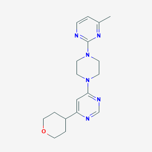 4-[4-(4-Methylpyrimidin-2-yl)piperazin-1-yl]-6-(oxan-4-yl)pyrimidine