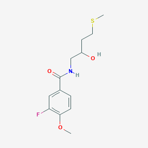 3-fluoro-N-[2-hydroxy-4-(methylsulfanyl)butyl]-4-methoxybenzamide