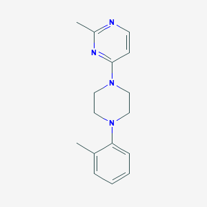 molecular formula C16H20N4 B12228702 2-Methyl-4-[4-(2-methylphenyl)piperazin-1-yl]pyrimidine 