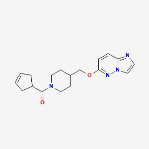 1-(Cyclopent-3-ene-1-carbonyl)-4-({imidazo[1,2-b]pyridazin-6-yloxy}methyl)piperidine