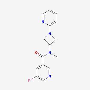 molecular formula C15H15FN4O B12228742 5-fluoro-N-methyl-N-[1-(pyridin-2-yl)azetidin-3-yl]pyridine-3-carboxamide 