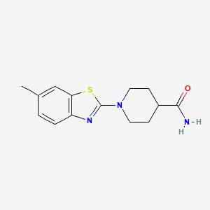 molecular formula C14H17N3OS B12228747 1-(6-Methyl-1,3-benzothiazol-2-yl)piperidine-4-carboxamide 