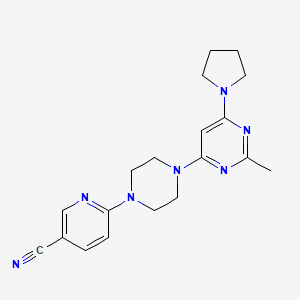 6-{4-[2-Methyl-6-(pyrrolidin-1-yl)pyrimidin-4-yl]piperazin-1-yl}pyridine-3-carbonitrile