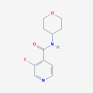 3-fluoro-N-(oxan-4-yl)pyridine-4-carboxamide