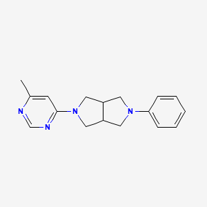 molecular formula C17H20N4 B12228777 4-Methyl-6-{5-phenyl-octahydropyrrolo[3,4-c]pyrrol-2-yl}pyrimidine 