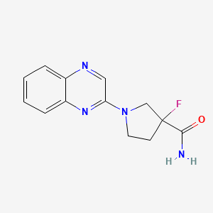 3-Fluoro-1-(quinoxalin-2-yl)pyrrolidine-3-carboxamide