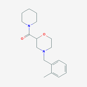 4-[(2-Methylphenyl)methyl]-2-(piperidine-1-carbonyl)morpholine