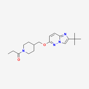 1-{4-[({2-Tert-butylimidazo[1,2-b]pyridazin-6-yl}oxy)methyl]piperidin-1-yl}propan-1-one