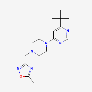 4-Tert-butyl-6-{4-[(5-methyl-1,2,4-oxadiazol-3-yl)methyl]piperazin-1-yl}pyrimidine