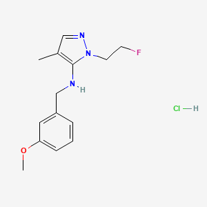 2-(2-fluoroethyl)-N-[(3-methoxyphenyl)methyl]-4-methylpyrazol-3-amine;hydrochloride