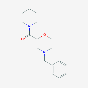 molecular formula C17H24N2O2 B12228837 4-Benzyl-2-(piperidine-1-carbonyl)morpholine 