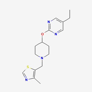 5-Ethyl-2-({1-[(4-methyl-1,3-thiazol-5-yl)methyl]piperidin-4-yl}oxy)pyrimidine