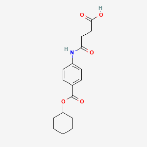 molecular formula C17H21NO5 B1222887 4-[4-[Cyclohexyloxy(oxo)methyl]anilino]-4-oxobutanoic acid 
