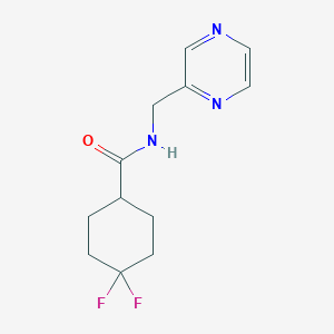 4,4-difluoro-N-[(pyrazin-2-yl)methyl]cyclohexane-1-carboxamide