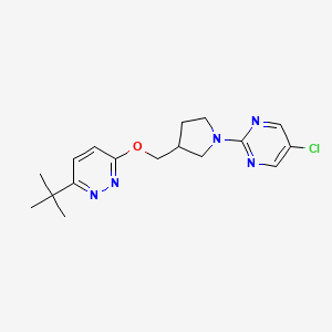 2-(3-{[(6-Tert-butylpyridazin-3-yl)oxy]methyl}pyrrolidin-1-yl)-5-chloropyrimidine