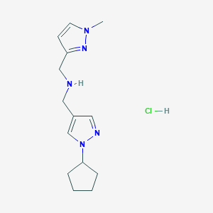 1-(1-cyclopentyl-1H-pyrazol-4-yl)-N-[(1-methyl-1H-pyrazol-3-yl)methyl]methanamine