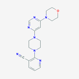 2-{4-[6-(Morpholin-4-yl)pyrimidin-4-yl]piperazin-1-yl}pyridine-3-carbonitrile