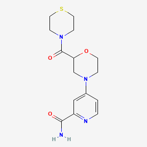 4-[2-(Thiomorpholine-4-carbonyl)morpholin-4-yl]pyridine-2-carboxamide