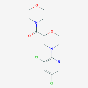 molecular formula C14H17Cl2N3O3 B12228908 4-(3,5-Dichloropyridin-2-yl)-2-(morpholine-4-carbonyl)morpholine 